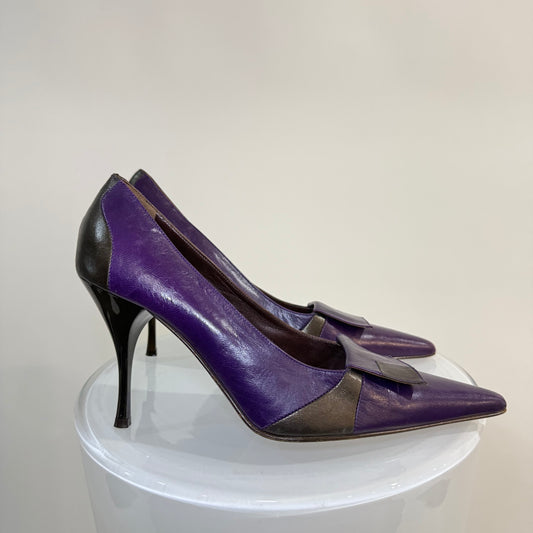Vintage Italian "Gunmetal" Stilettos