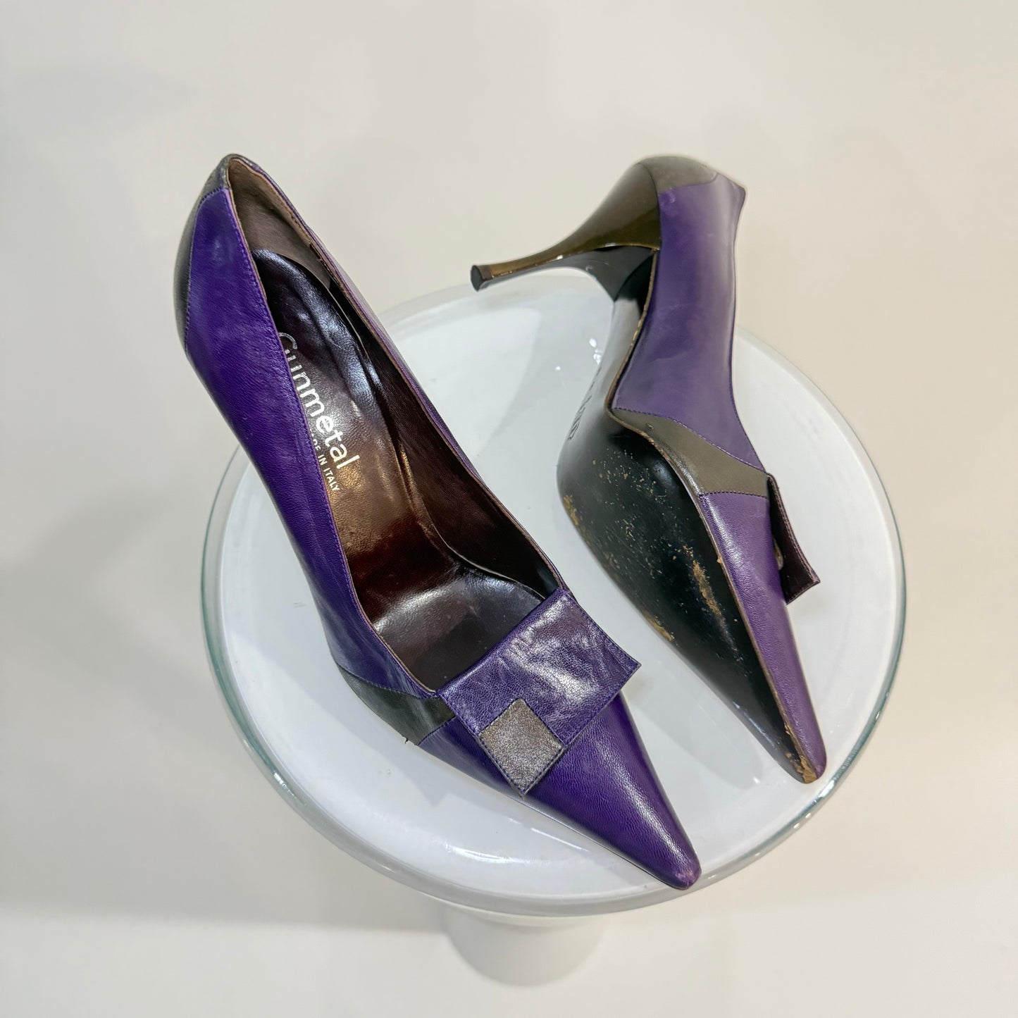Vintage Italian "Gunmetal" Stilettos