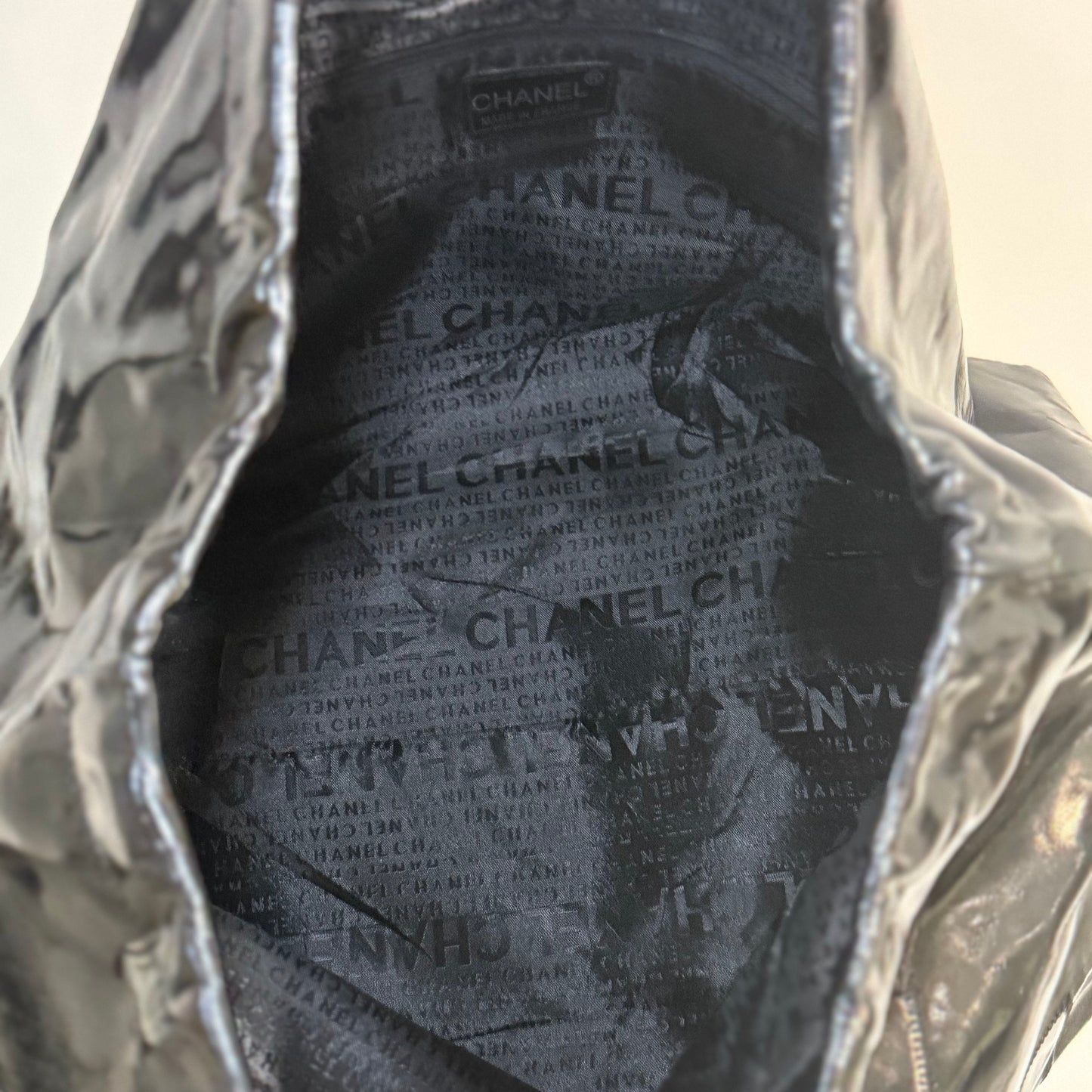 Chanel Coco Cabas Tote – Black Patent Leather with Oversized CC Charm