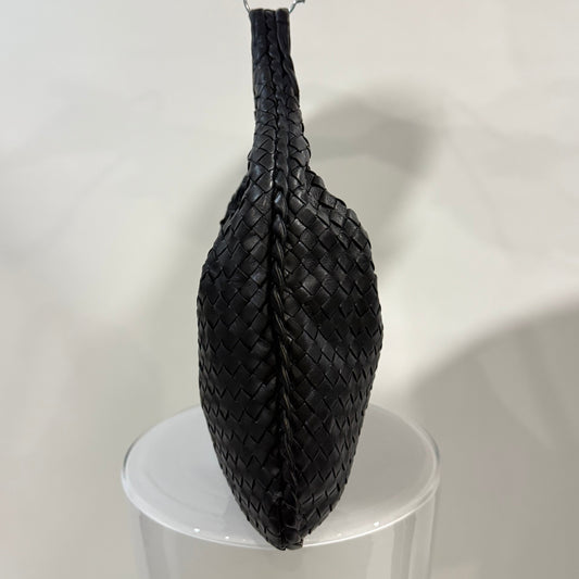 Bottega Veneta Intrecciato Medium Veneta Hobo Bag – Black Woven Nappa Leather | Pre-Owned