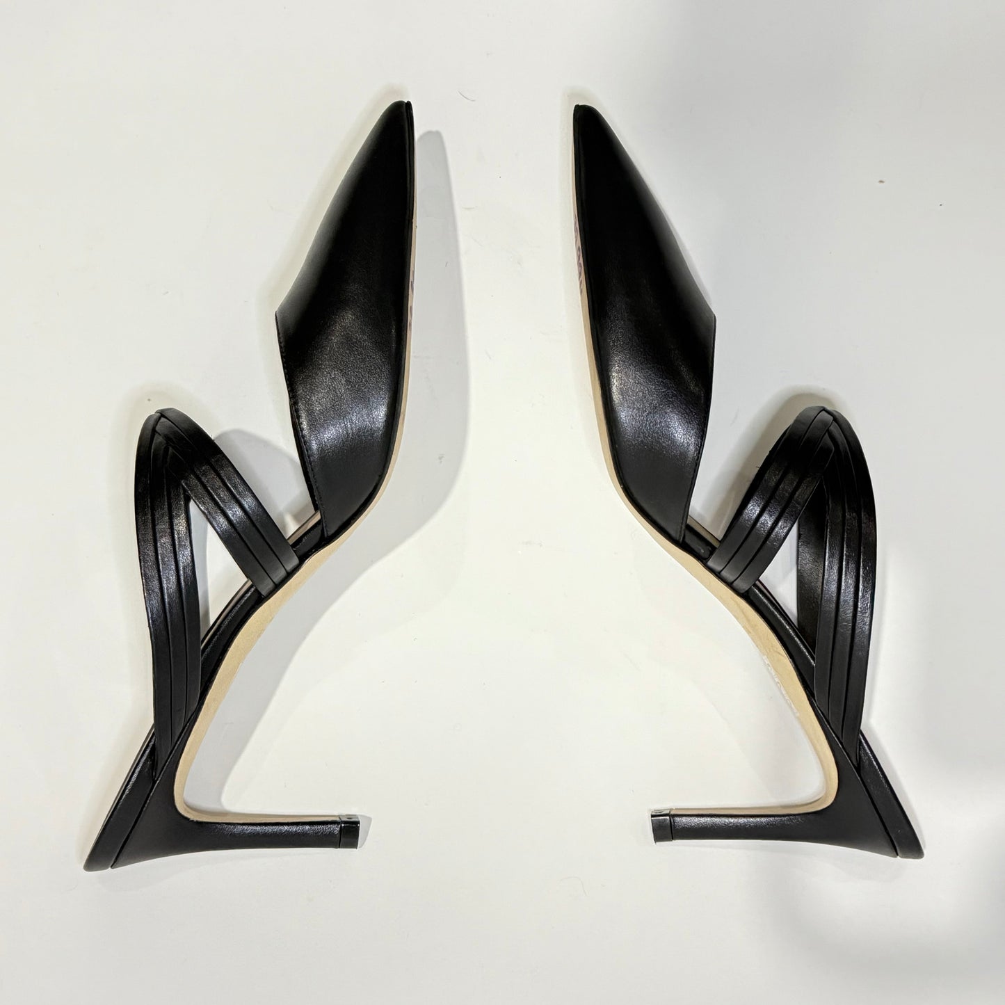 Stuart Weitzman Mid-Heel Leather Mules – Black | Classic Slip-On Pumps