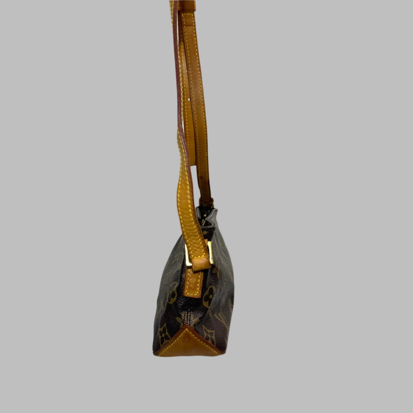 Louis Vuitton Trotteur Shoulder Bag – Monogram Canvas with Vachetta Leather Trim | Authentic Vintage