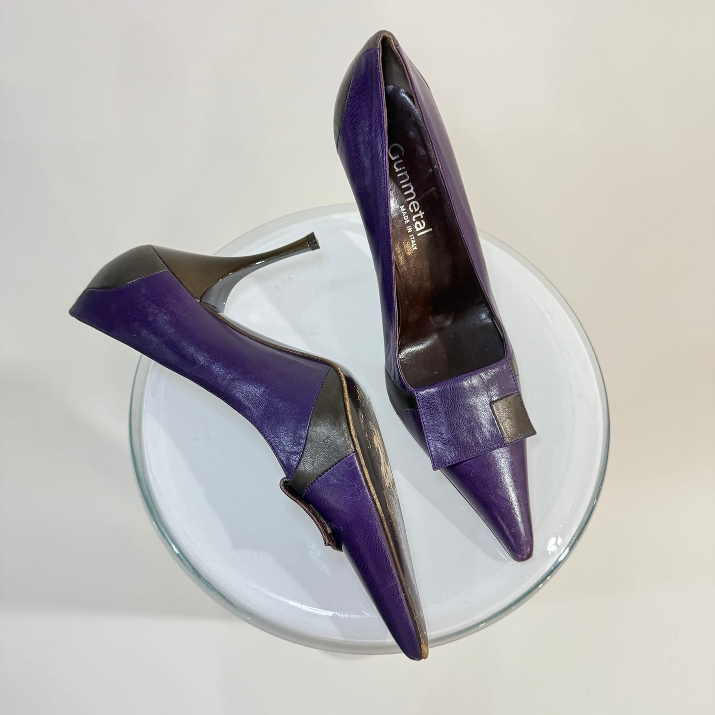 Vintage Italian "Gunmetal" Stilettos