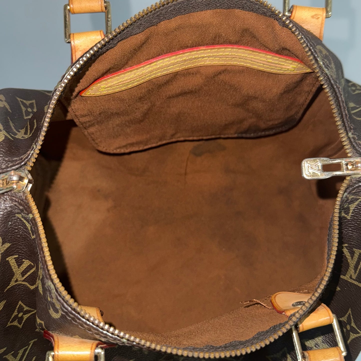 Louis Vuitton Speedy 30 – Monogram Canvas with Lock, Key & Removable Strap | Vintage Authentic