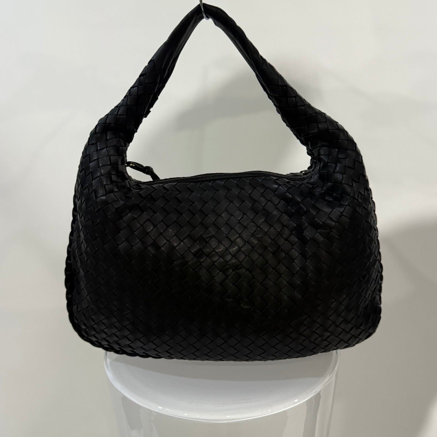 Bottega Veneta Intrecciato Medium Veneta Hobo Bag – Black Woven Nappa Leather | Pre-Owned