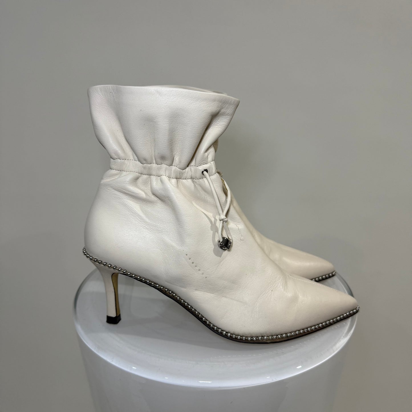 Coach Wynne Bootie – Chalk Leather Ankle Boots | Minimalist Everyday Staple